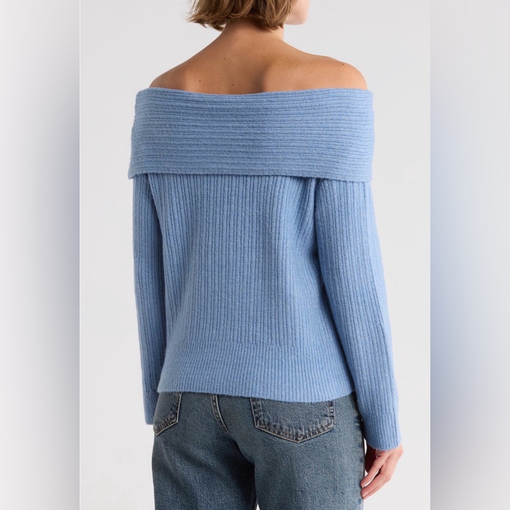 RD Style Off-the-Shoulder Ribbed Sweater Size Small NWT